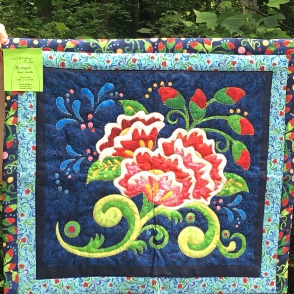 NWT. Hand Crafted Bright Flower Wall Hanging